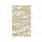 Driftwood Abstract Area Rug — Machine Washable, Warm Beige & Grey